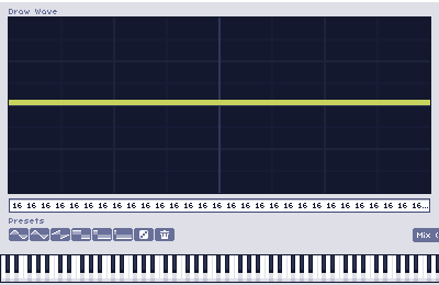 Drawing a wave in the wave editor Animated image of a wave being drawn in the wave editor